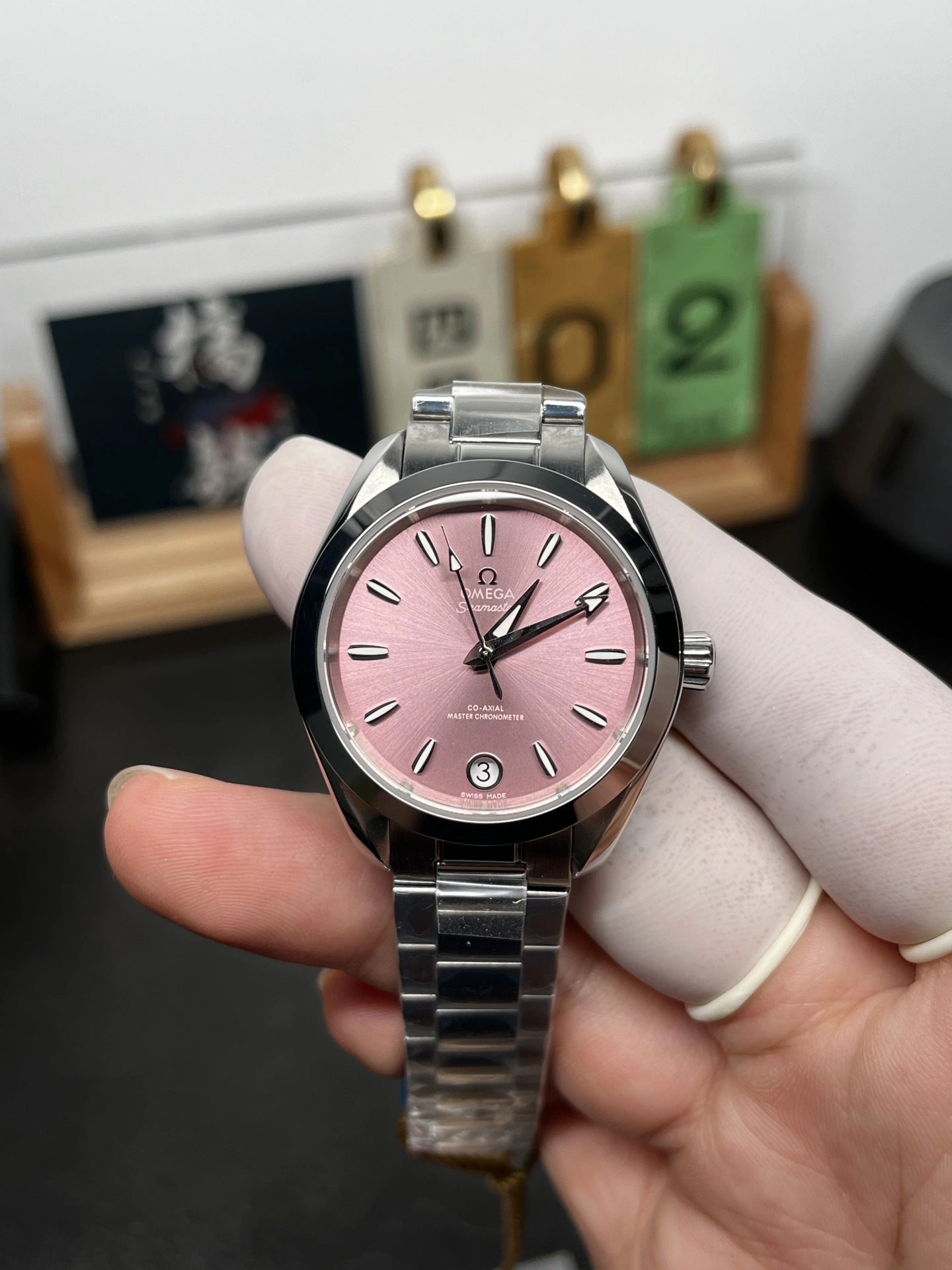 CBD Factory Omega Seamaster Aqua Terra 150M 34mm Shell Pink Dial Smooth Bezel (220.10.34.20.10.003) 1:1 Super Clone – Dandong 8800 Movement Effortless 249